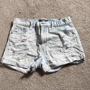 Aeropostale Light Wash Distressed Jean Shorts